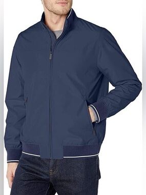 Perry Ellis Men's Lightweight Long Sleeve light Jacket in Navy Size L $240